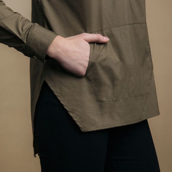 Thirteen Seven Trapezoid Pullover - Matte Olive - Picture 3 of 5